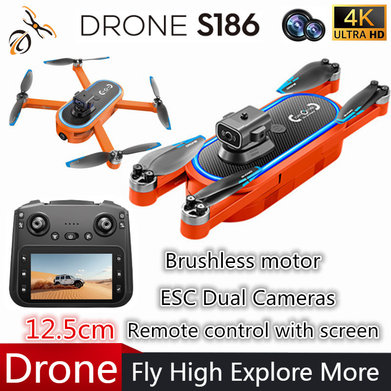 Дрон S186 2025 года, профессио – обзор и цена Drone Gimbal Brushless